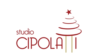 Studio CIPOLA II logo featuring a red, stylized spiral tree with a star on top and the text 'studio CIPOLA' in red.